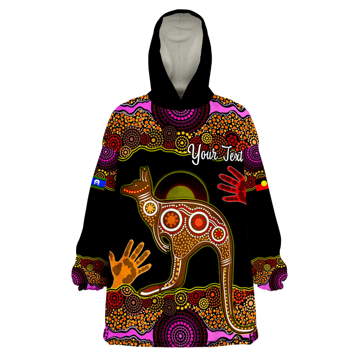 custom-personalised-naidoc-kangaroo-australia-wearable-blanket-hoodie