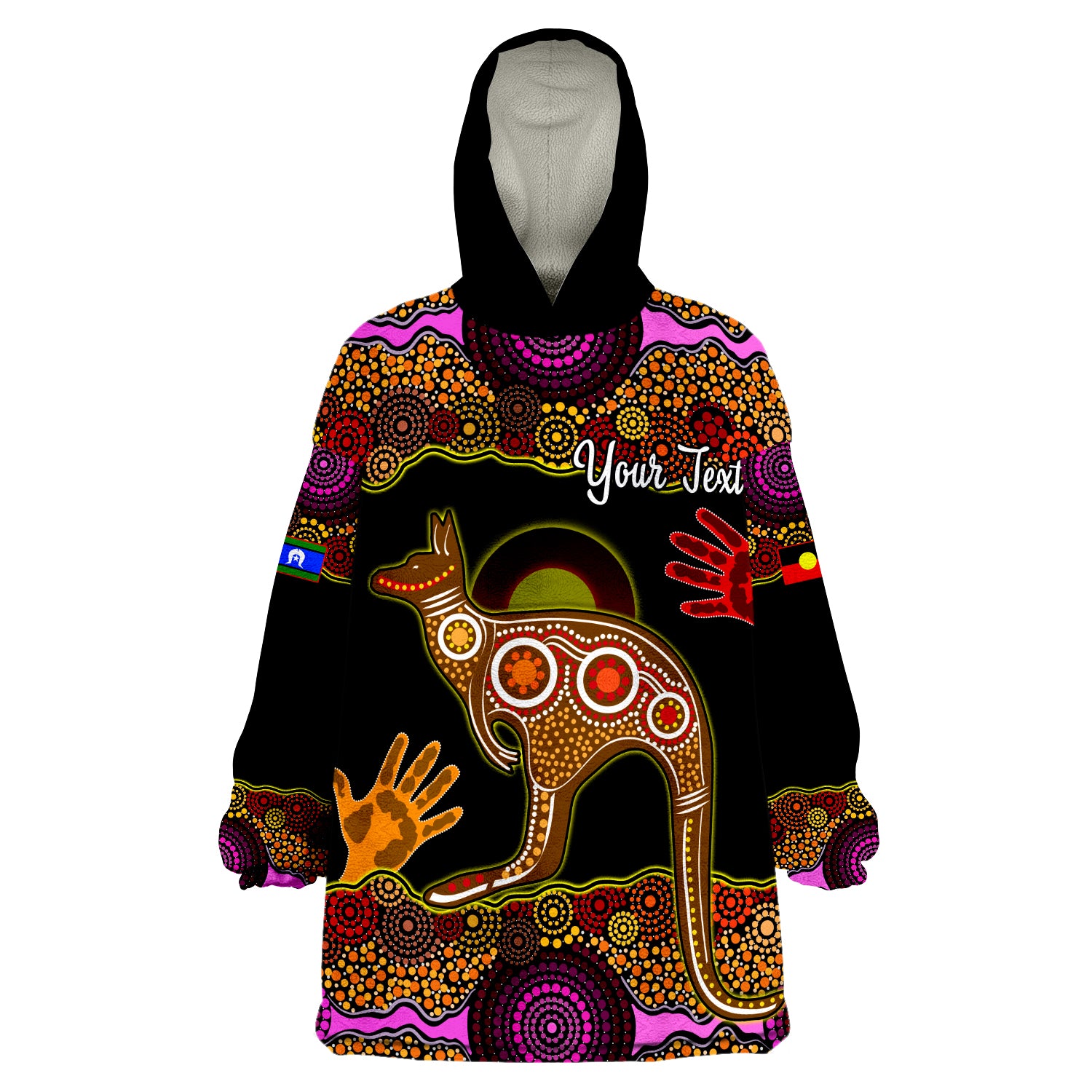 custom-personalised-naidoc-kangaroo-australia-wearable-blanket-hoodie
