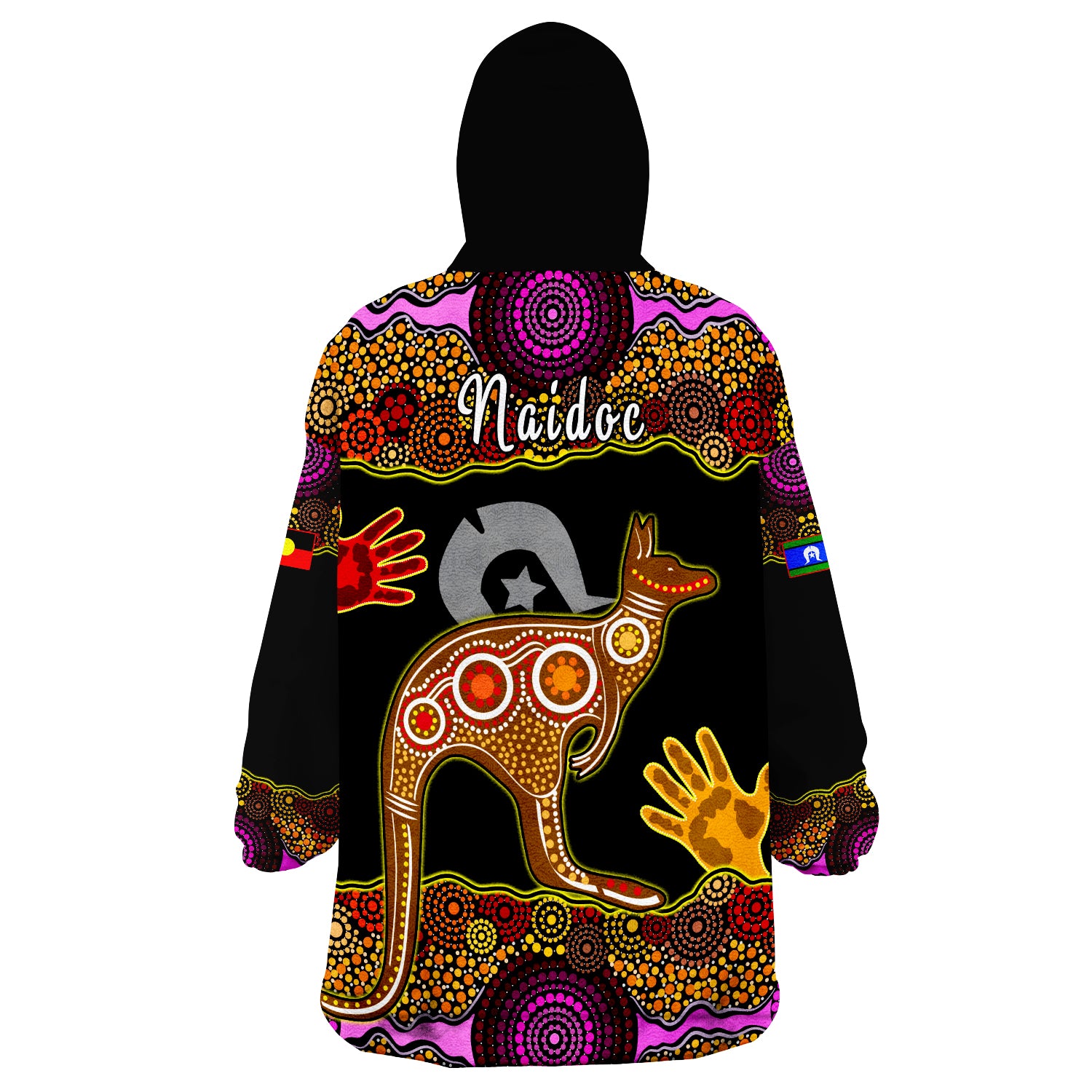 custom-personalised-naidoc-kangaroo-australia-wearable-blanket-hoodie