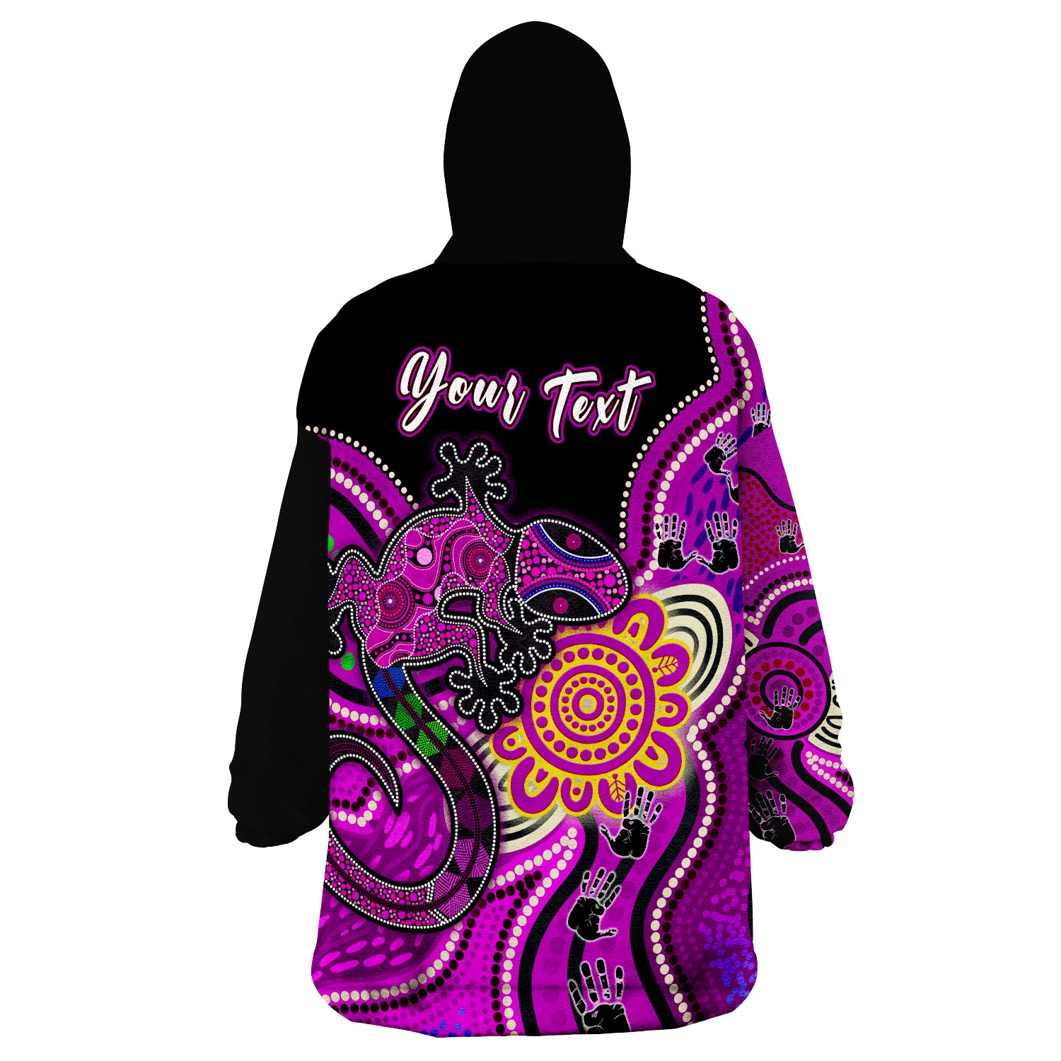 custom-personalised-naidoc-week-2022-aboriginal-lizard-wearable-blanket-hoodie