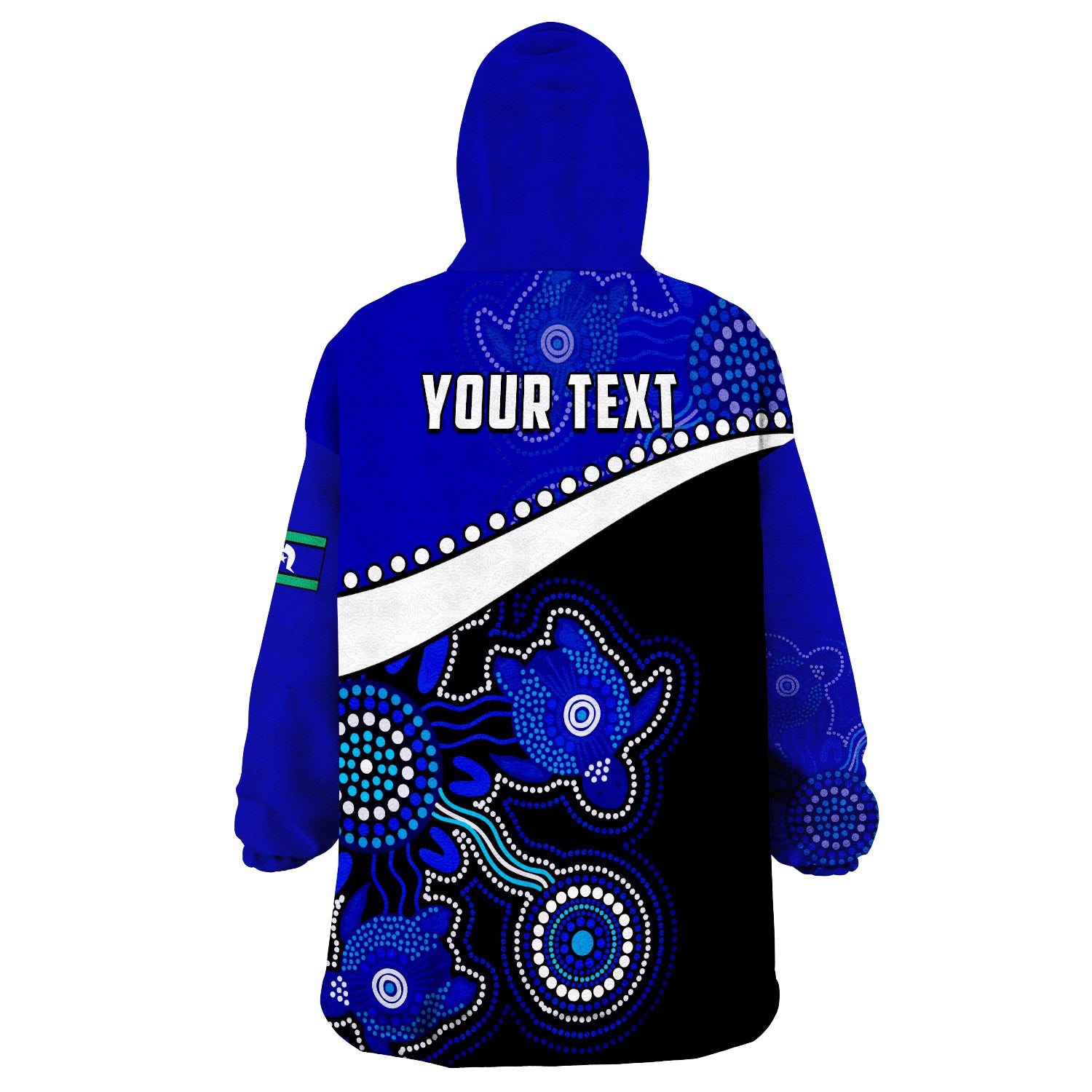 custom-personalised-naidoc-week-2022-torres-strait-islanders-version-blue-aboriginal-turtles-wearable-blanket-hoodie