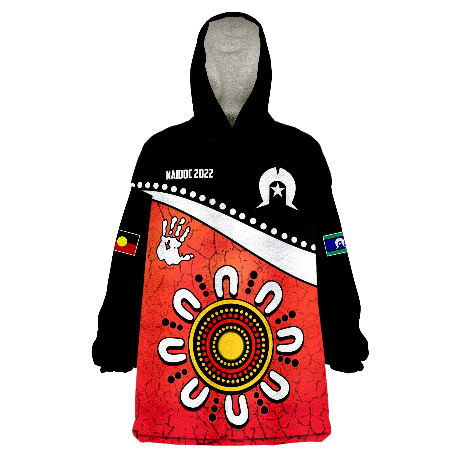 custom-personalised-naidoc-week-2022-torres-strait-islanders-version-red-aboriginal-the-dhari-wearable-blanket-hoodie