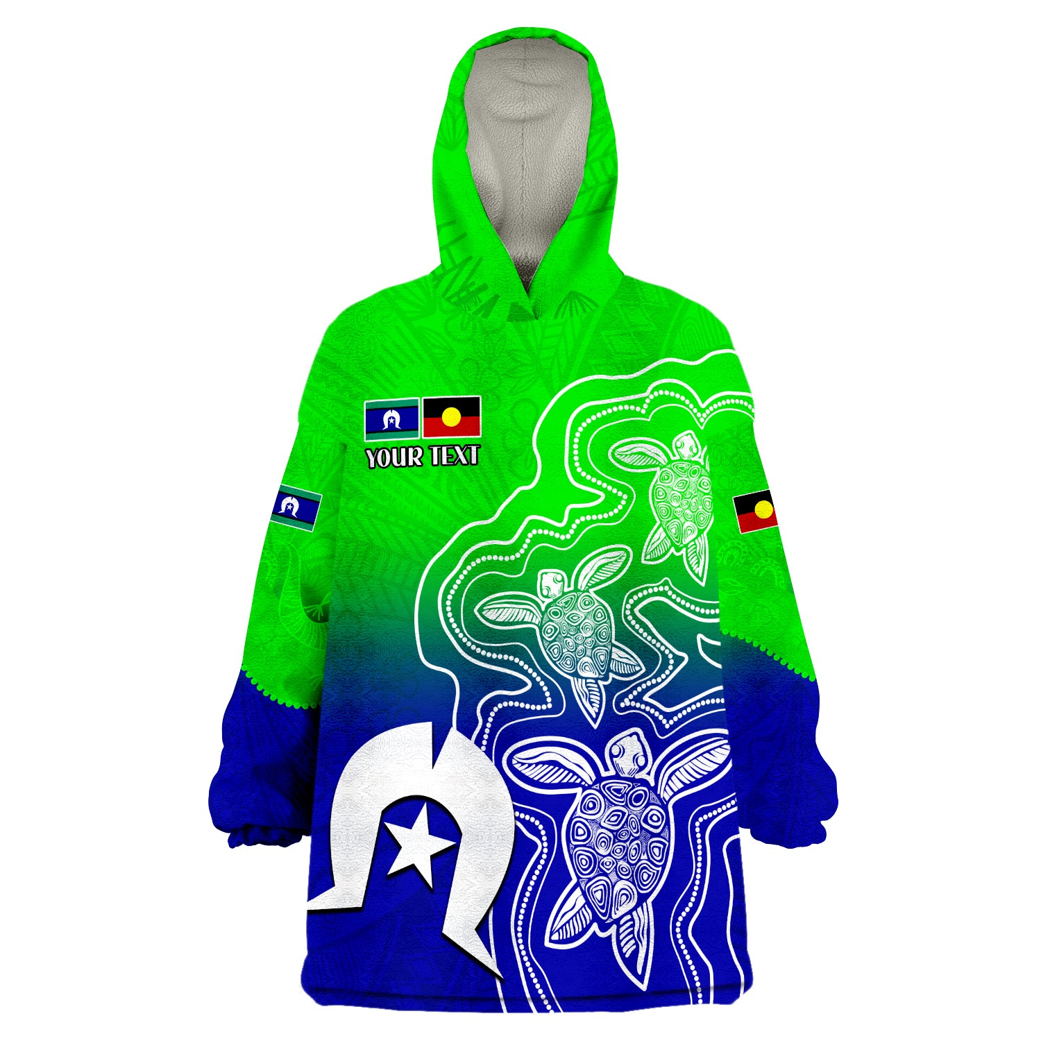 custom-personalised-naidoc-week-2022-torres-strait-islanders-with-aboriginal-turtles-wearable-blanket-hoodie