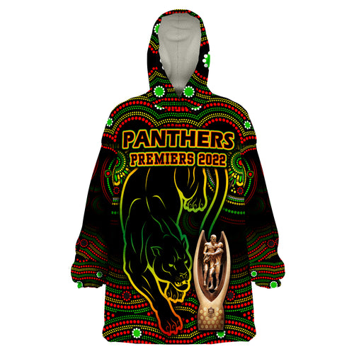 custom-personalised-penrith-panthers-rugby-black-crouching-panther-premiers-2022-wearable-blanket-hoodie