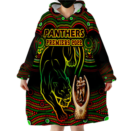 custom-personalised-penrith-panthers-rugby-black-crouching-panther-premiers-2022-wearable-blanket-hoodie