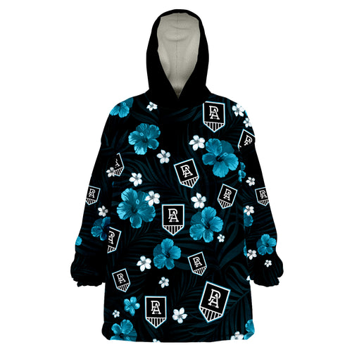 custom-personalised-power-football-port-adelaide-premiers-tropical-flowers-simple-wearable-blanket-hoodie
