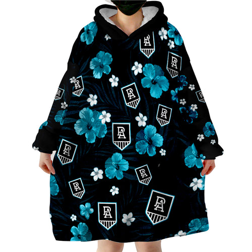 custom-personalised-power-football-port-adelaide-premiers-tropical-flowers-simple-wearable-blanket-hoodie