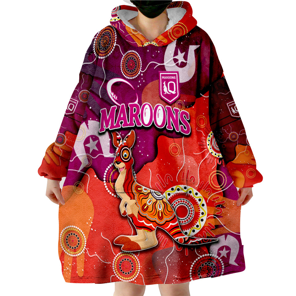 custom-personalised-queenslanders-rugby-naidoc-week-2022-aboriginal-style-wearable-blanket-hoodie
