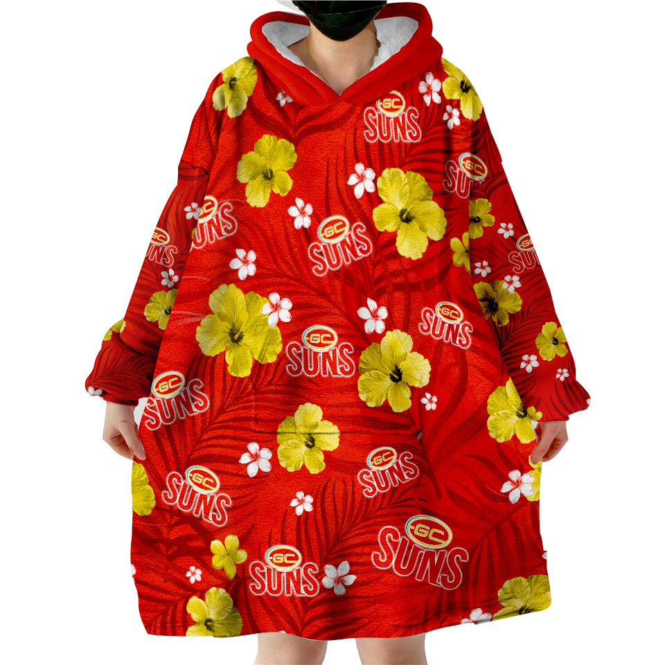 custom-personalised-suns-football-gold-coast-premiers-tropical-flowers-simple-wearable-blanket-hoodie