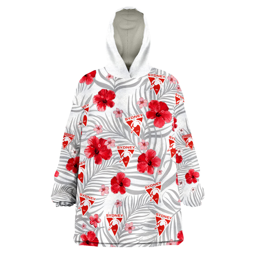 custom-personalised-swans-football-sydney-premiers-tropical-flowers-simple-wearable-blanket-hoodie