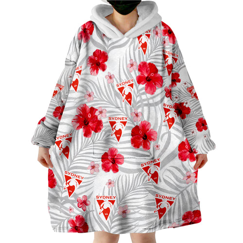 custom-personalised-swans-football-sydney-premiers-tropical-flowers-simple-wearable-blanket-hoodie