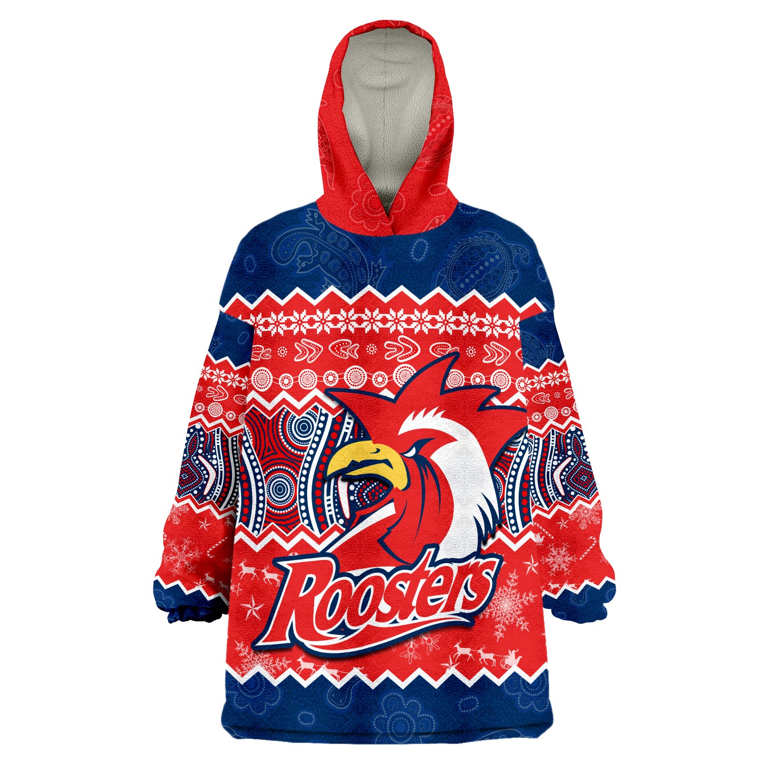 custom-personalised-sydney-aboriginal-roosters-christmas-vibe-wearable-blanket-hoodie
