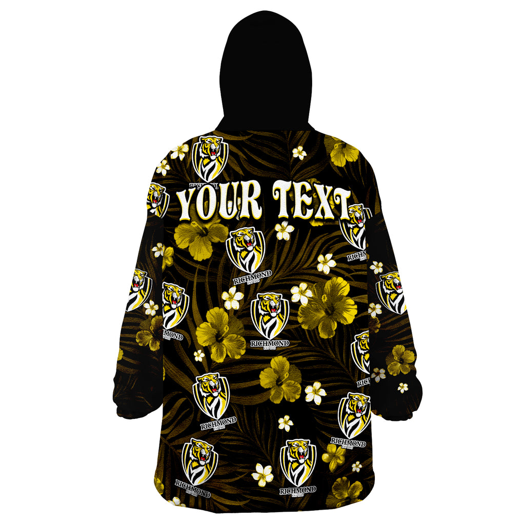 custom-personalised-tigers-football-richmond-premiers-tropical-flowers-simple-wearable-blanket-hoodie