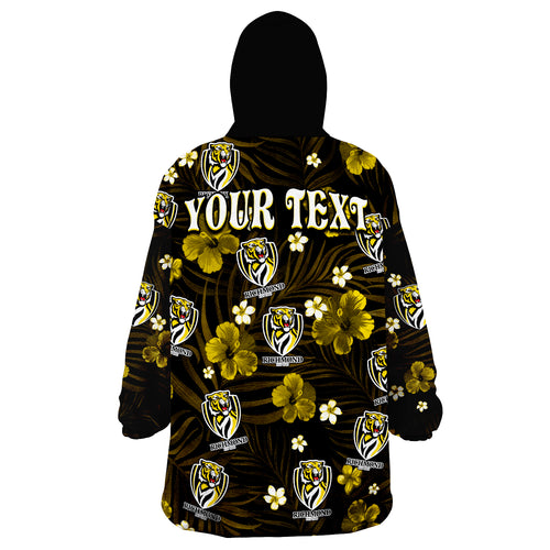 custom-personalised-tigers-football-richmond-premiers-tropical-flowers-simple-wearable-blanket-hoodie