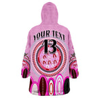 custom-text-and-number-aboriginal-stand-up-circle-dot-with-lizard-version-pink-wearable-blanket-hoodie