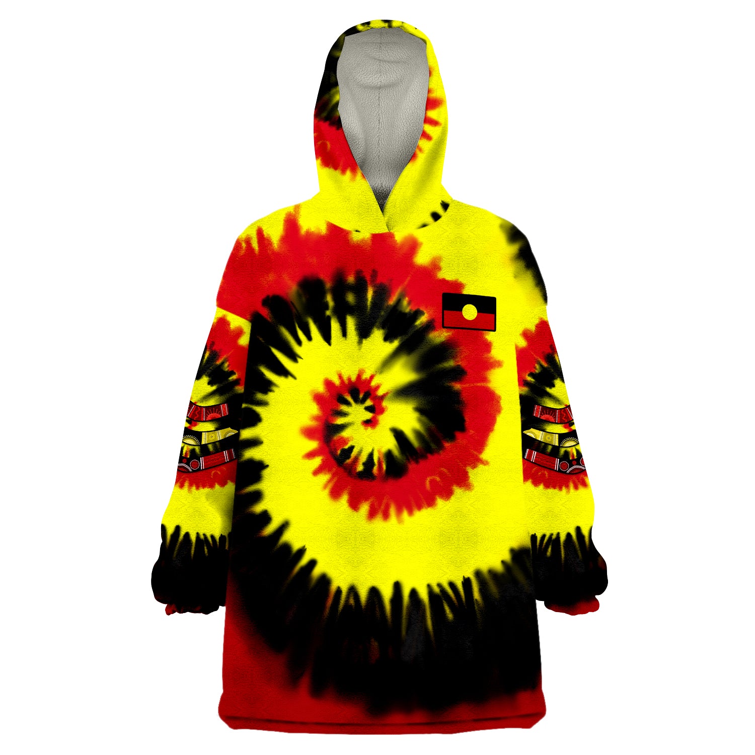 custom-text-and-number-australia-aboriginal-colorful-tie-dye-wearable-blanket-hoodie