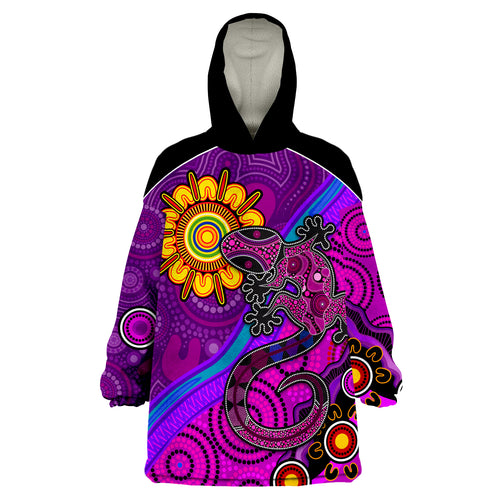 custom-text-and-number-australia-lizard-and-sun-aboriginal-art-purple-wearable-blanket-hoodie