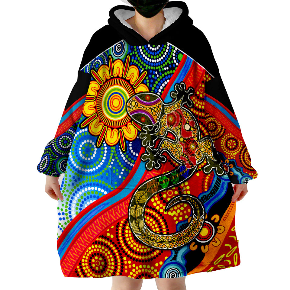 custom-text-and-number-australia-lizard-and-sun-aboriginal-art-speical-wearable-blanket-hoodie