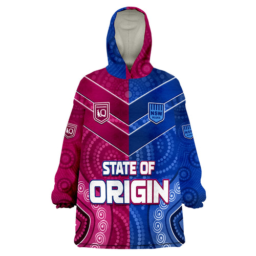 custom-text-and-number-blues-and-maroons-rugby-origin-nsw-combine-queensland-aboriginal-australian-wearable-blanket-hoodie