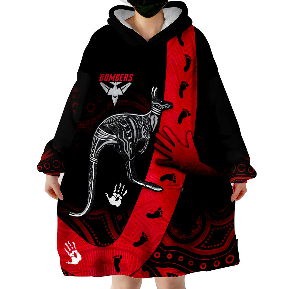custom-text-and-number-bombers-indigenous-essendon-for-life-wearable-blanket-hoodie