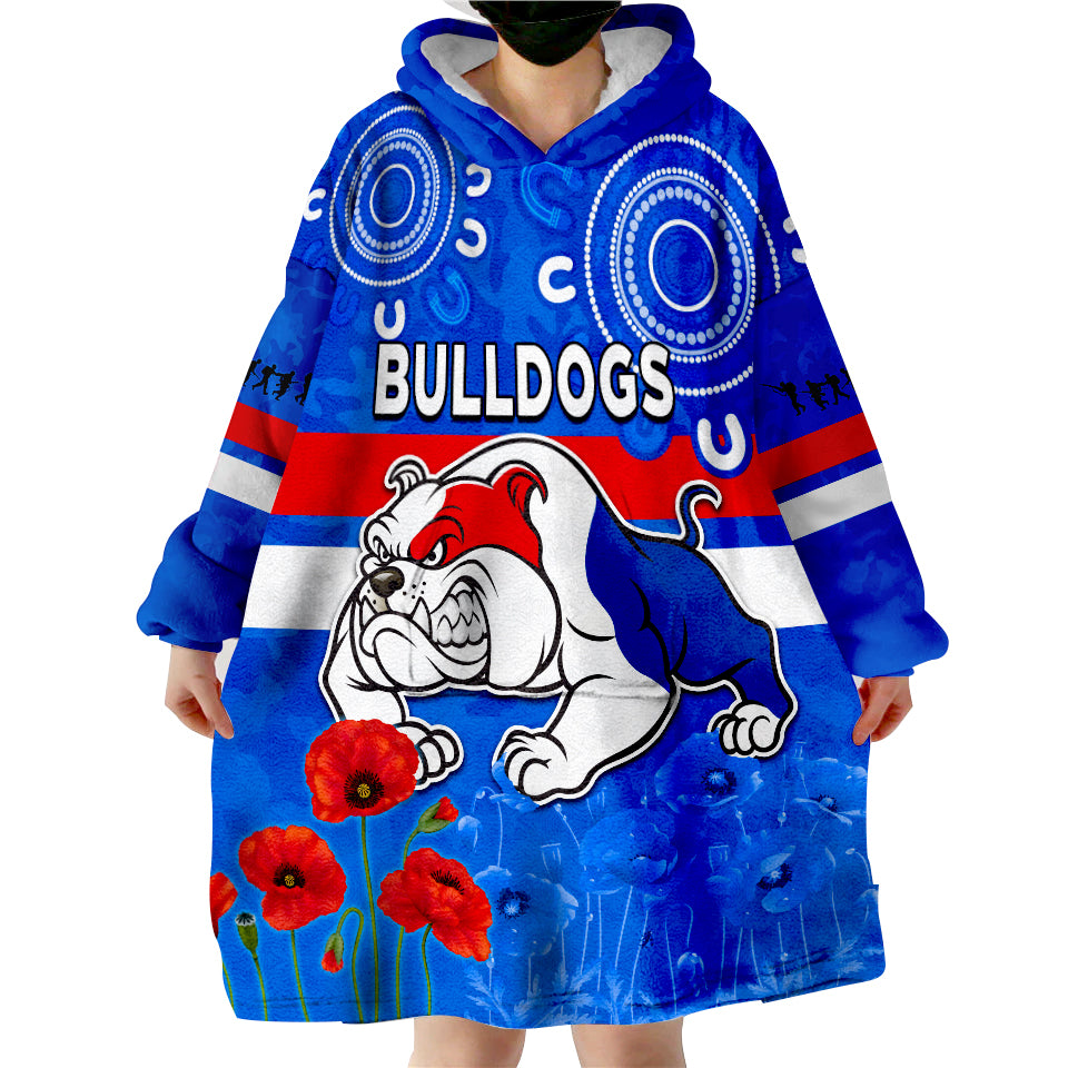 custom-text-and-number-bulldogs-anzac-2022-western-dogs-aboriginal-poppy-wearable-blanket-hoodie