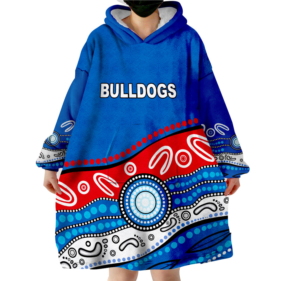 custom-text-and-number-bulldogs-indigenous-western-wearable-blanket-hoodie