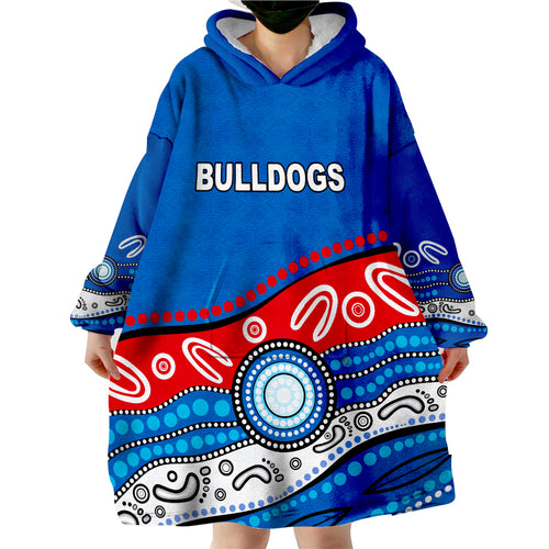 custom-text-and-number-bulldogs-indigenous-western-wearable-blanket-hoodie