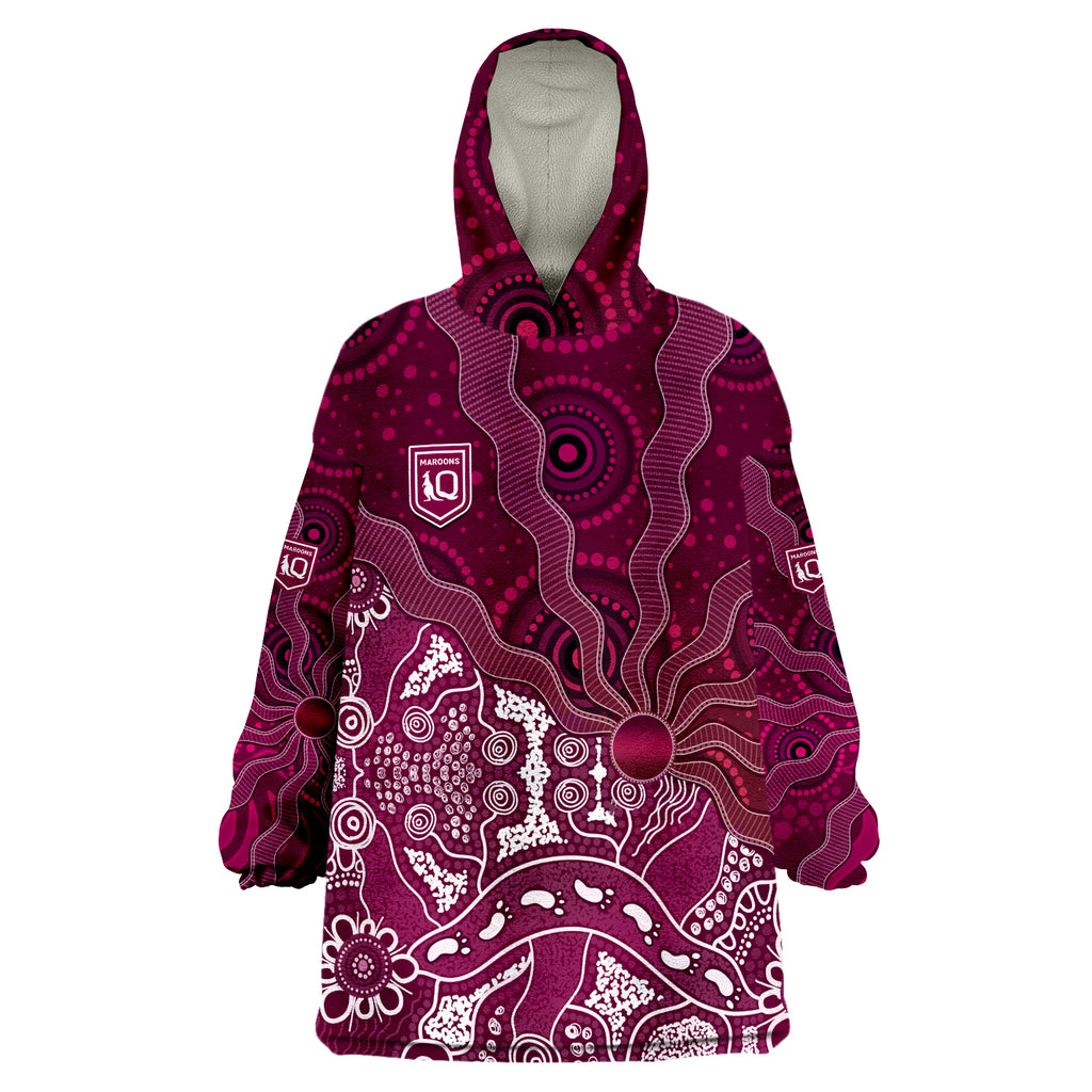 custom-text-and-number-maroons-rugby-fascinated-aboriginal-queenslanders-wearable-blanket-hoodie