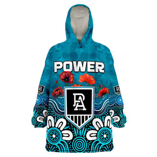 custom-text-and-number-power-anzac-2022-port-adelaide-aboriginal-remember-them-wearable-blanket-hoodie
