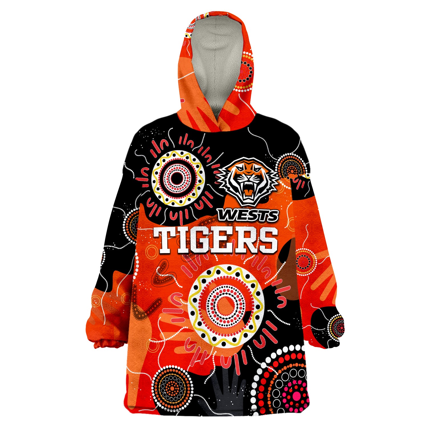 custom-text-and-number-wests-tigers-indigenous-aboriginal-rugby-wearable-blanket-hoodie