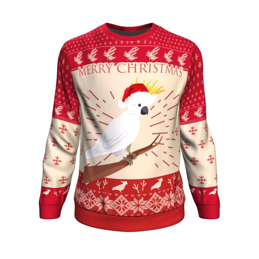 christmas-sweater-cockatoo-shirt-merry-christmas-unisex