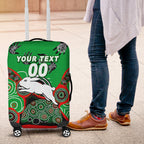 (Custom Personalised) Rabbitohs Rugby Aboriginal Art Luggage Covers - LT12