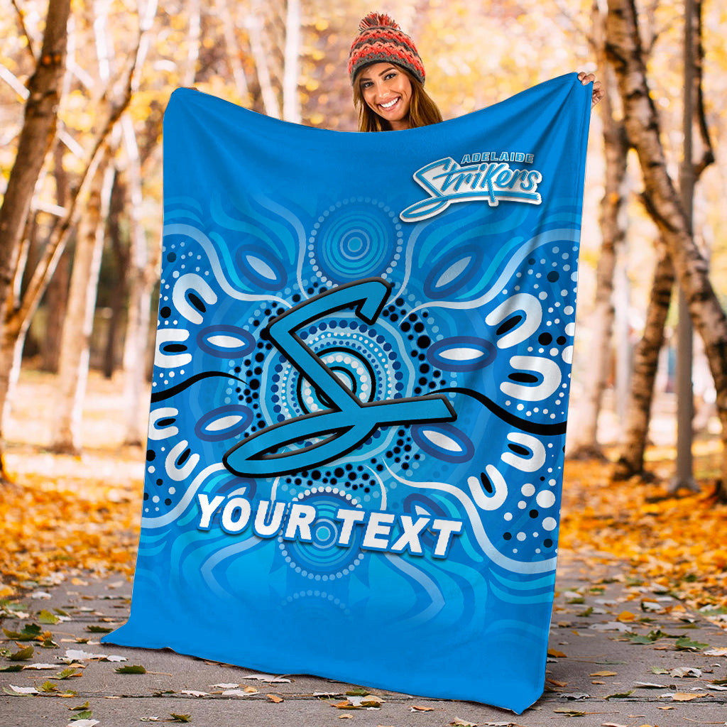 (Custom Personalised) Adelaide Strikers Aboriginal Cricket 2022 Blanket - LT12