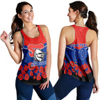 (Custom Personalised) Newcastle Knights Anzac Day Indigenous Art Women Tank Top