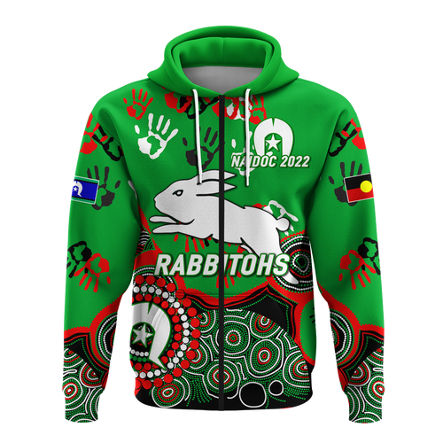 custom-personalised-rabbitohs-rugby-naidoc-2022-aboriginal-hoodie