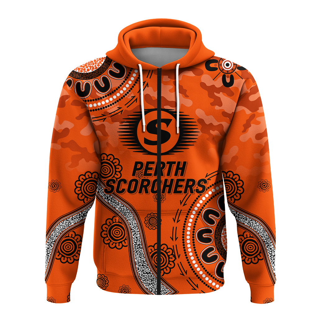 (Custom Personalised) Perth Scorchers ANZAC Day Aboriginal Hoodie - LT12