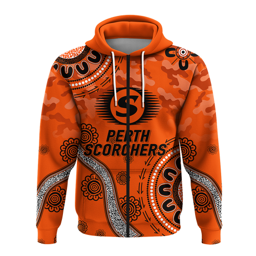 (Custom Personalised) Perth Scorchers ANZAC Day Aboriginal Hoodie - LT12