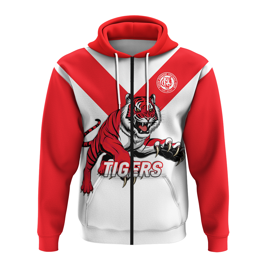 (Custom Personalised) Tigers South Bunbury Football 2022 Hoodie - LT12
