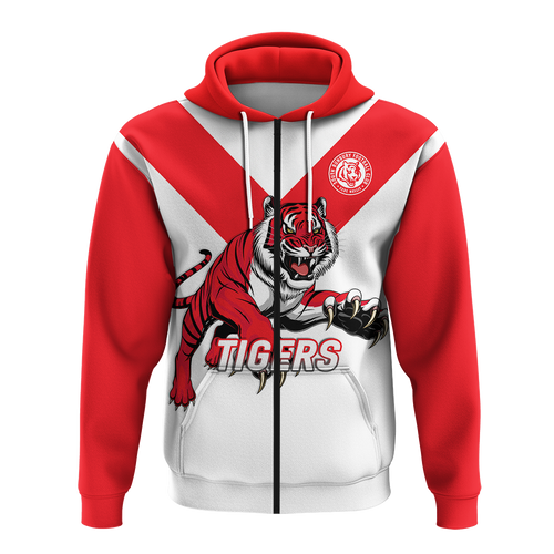 (Custom Personalised) Tigers South Bunbury Football 2022 Hoodie - LT12