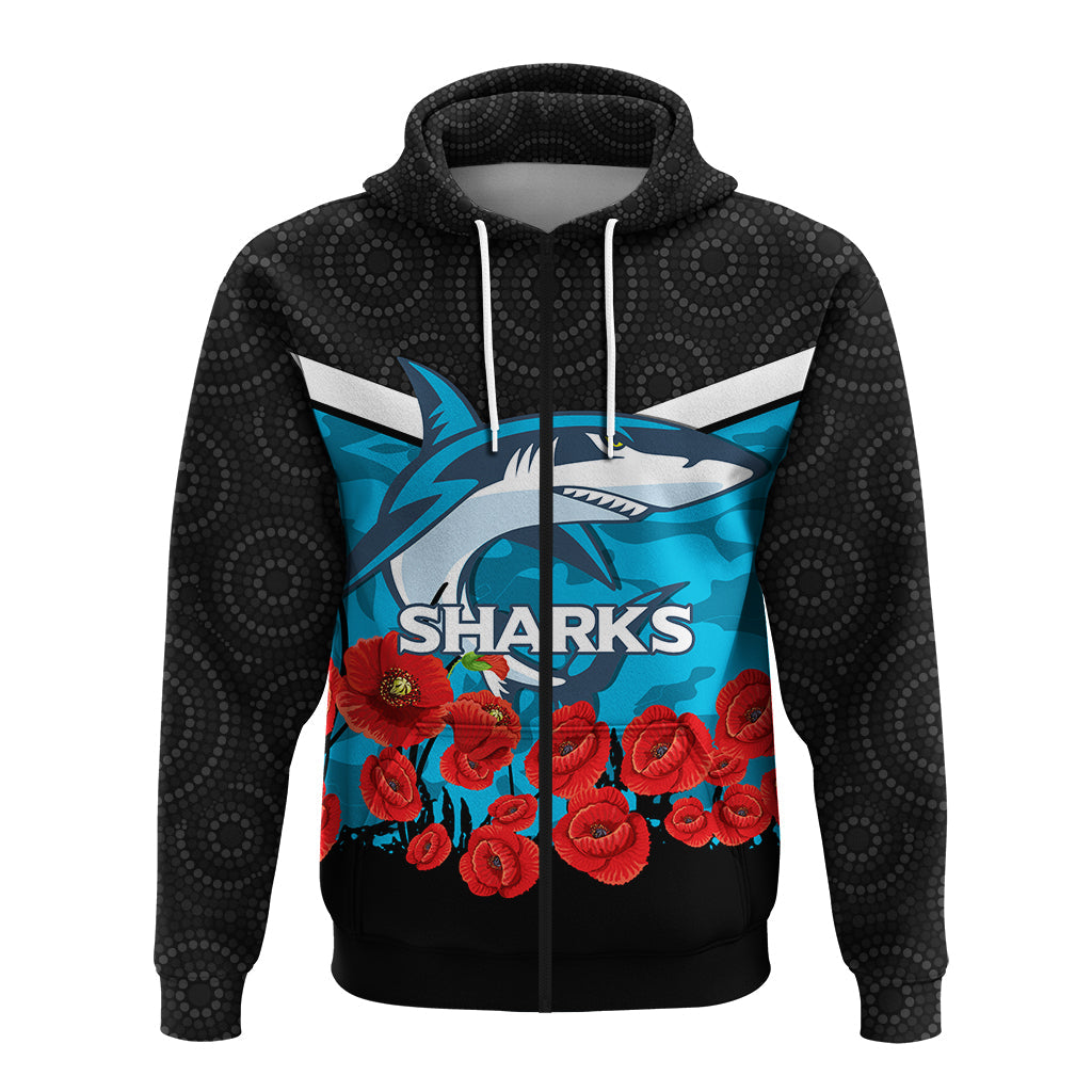 custom-personalised-cronulla-sutherland-sharks-anzac-day-indigenous-art-hoodie