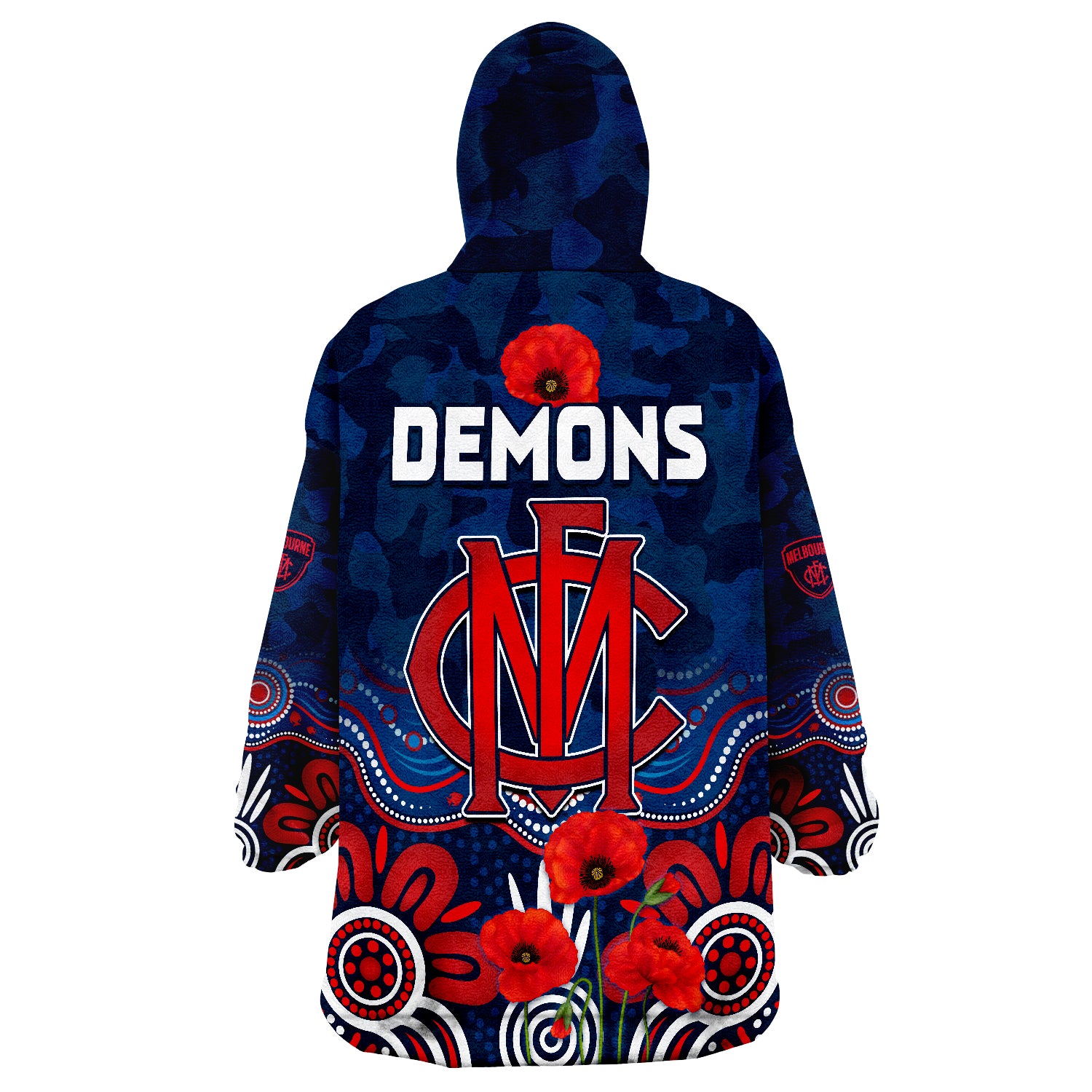 demons-anzac-2022-melbourne-football-aboriginal-poppy-wearable-blanket-hoodie