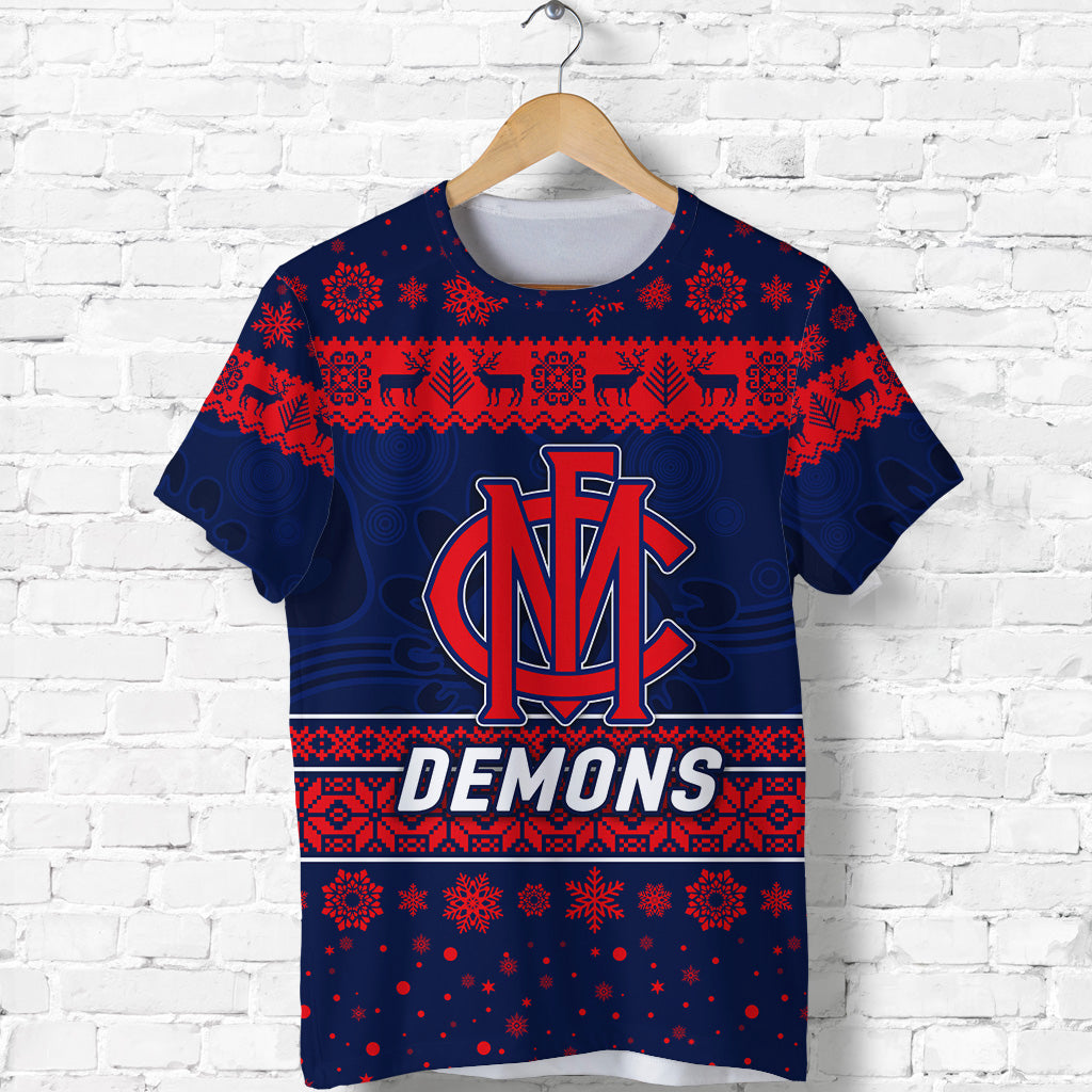 melbourne-demons-t-shirt-christmas-simple-style