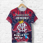 custom-personalised-melbourne-demons-indigenous-t-shirt-football-2021-premiers-the-king-custom-text-and-number