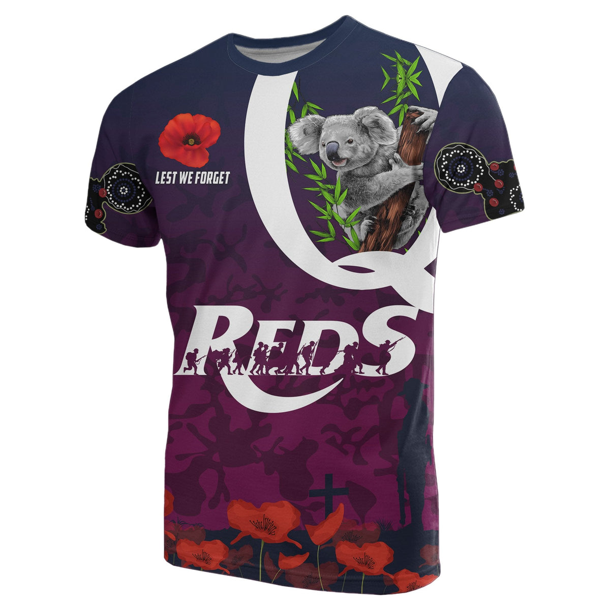 queensland-reds-t-shirt-koala-anzac-day
