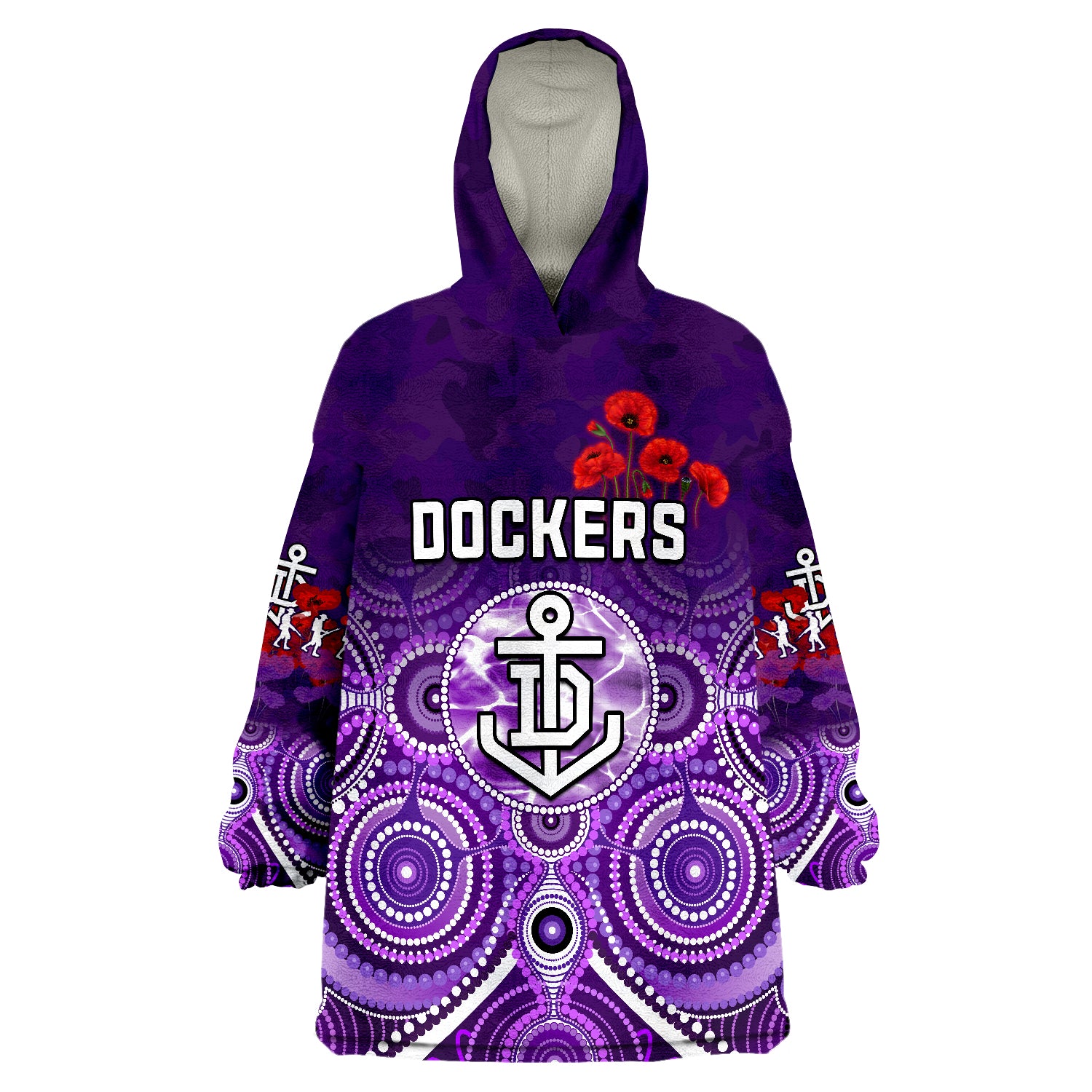 dockers-anzac-2022-fremantle-football-aboriginal-poppy-flowers-wearable-blanket-hoodie