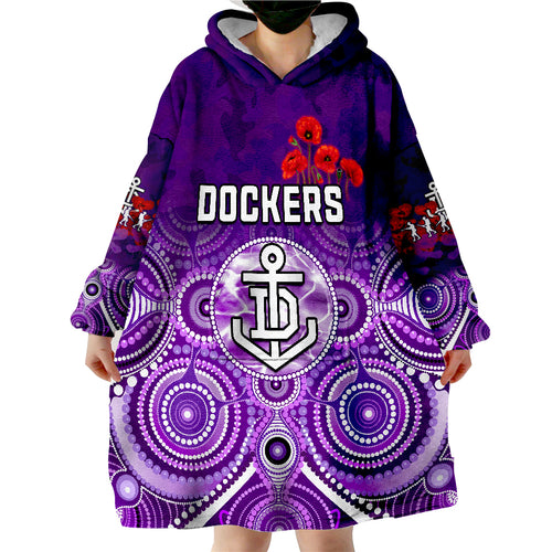 dockers-anzac-2022-fremantle-football-aboriginal-poppy-flowers-wearable-blanket-hoodie