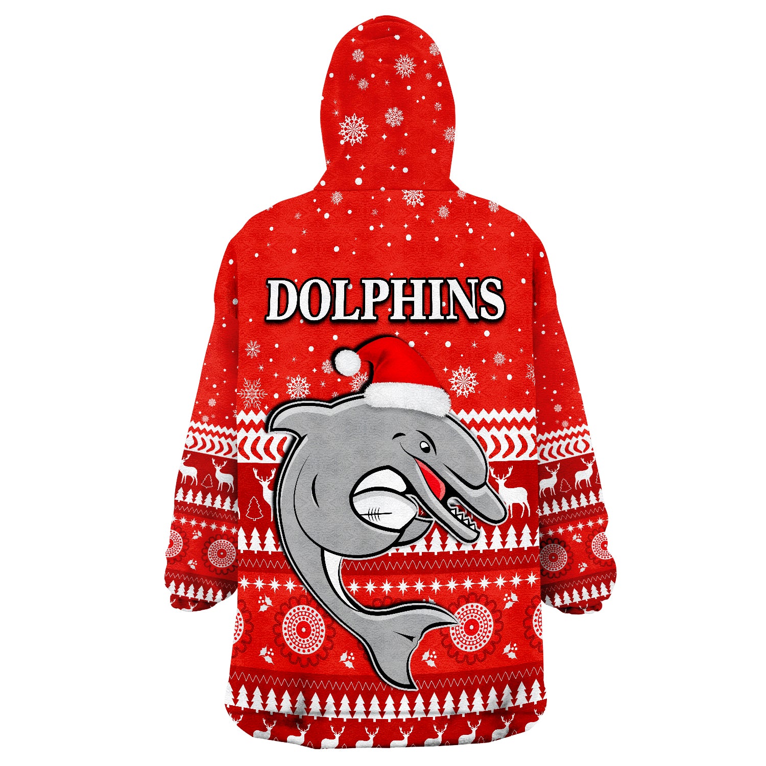 dolphins-rugby-christmas-redcliffe-wearable-blanket-hoodie