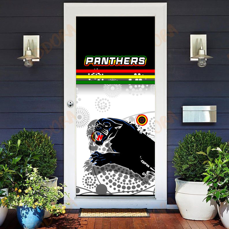 panthers-door-cover-aboriginal-patterns-white