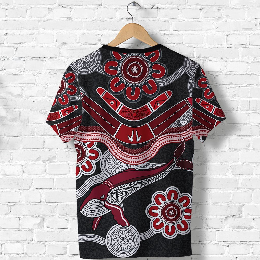 custom-personalised-dragons-t-shirt-st-george-indigenous-black