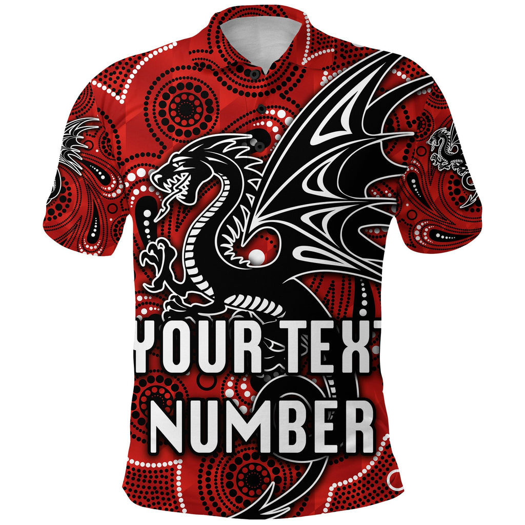 custom-personalised-st-george-dragons-polo-shirt-simple-indigenous